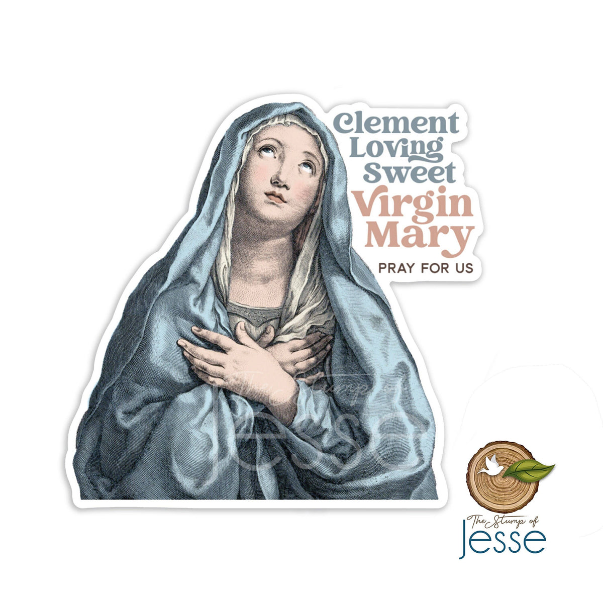 Hail Holy Queen Waterproof Catholic Sticker
