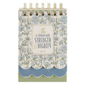 Spiral Notepad SM Blue Floral | Strength & Dignity Prov 31:25