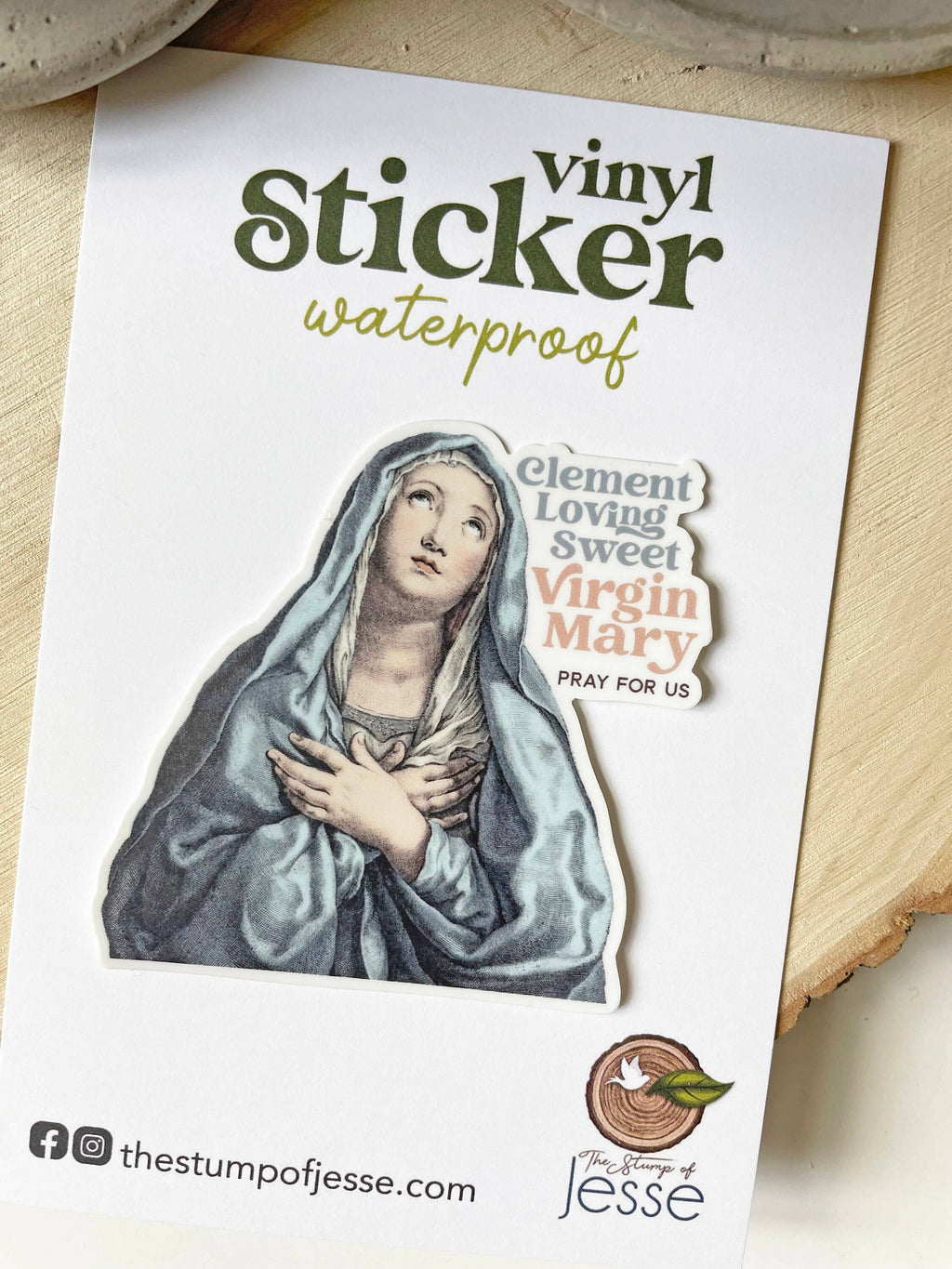 Hail Holy Queen Waterproof Catholic Sticker